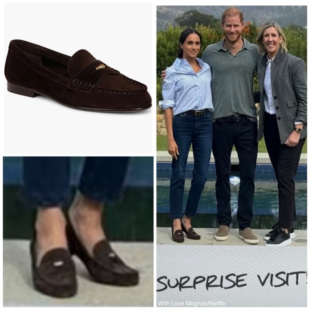 Veronica Beard Espresso Penny Suede Loafer ASO Meghan Markle